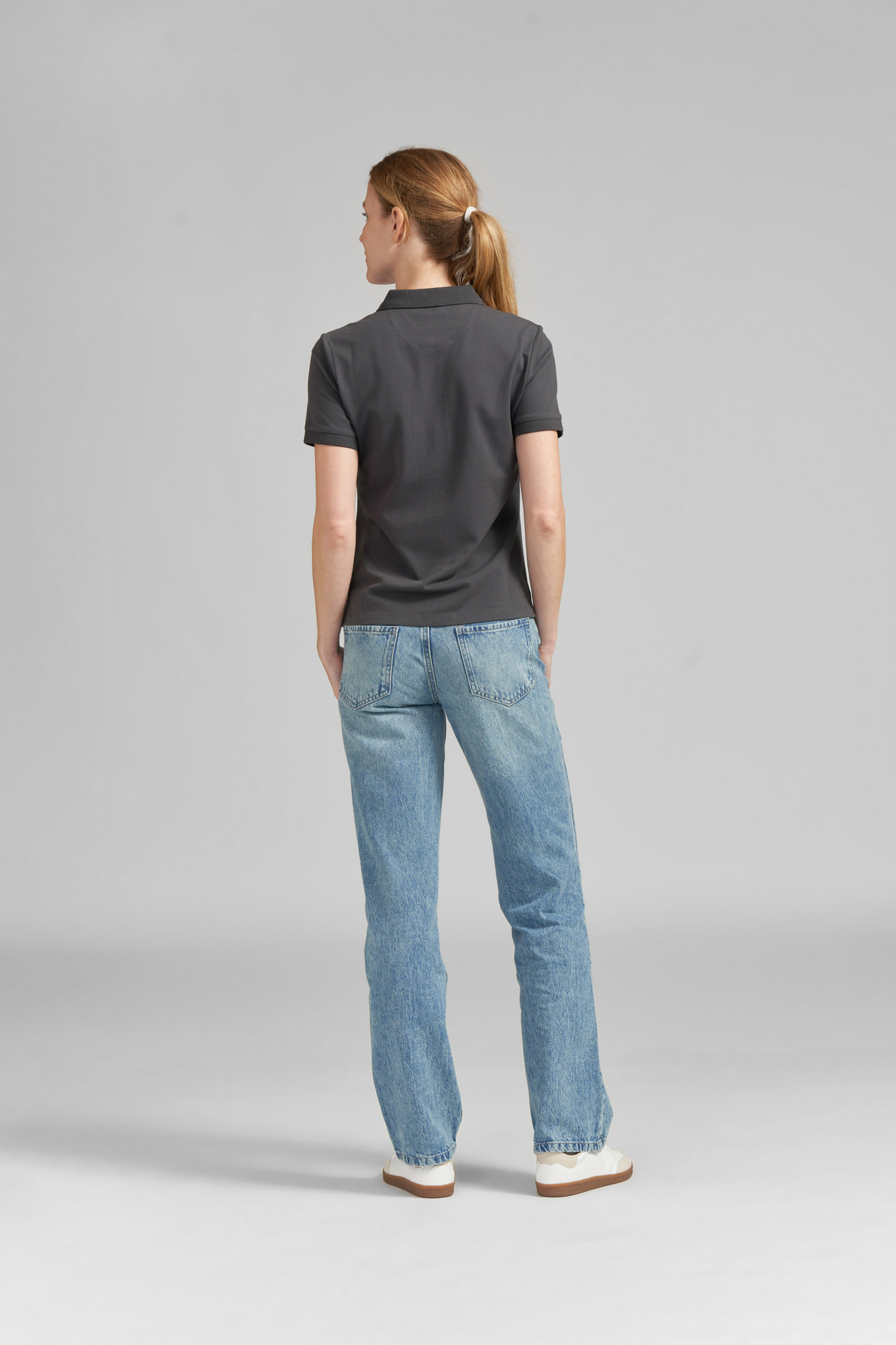 Koszulka Polo damska BASIC GREY